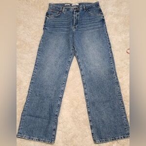 MANGO DENIM MNG KAIA High-rise Wideleg 100% Cotton Women's Jean Sz. 12x32 EUC**